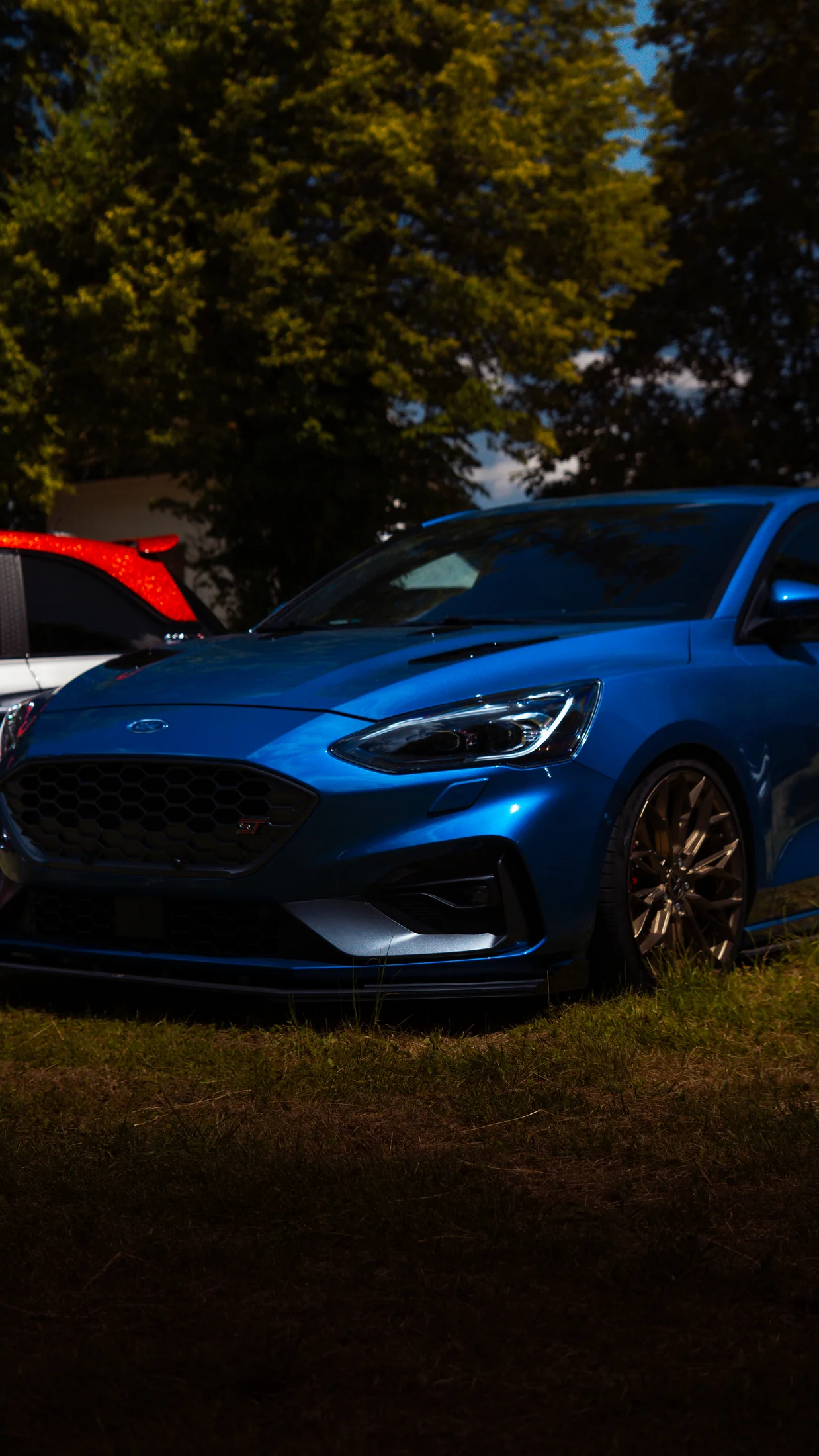 Blauer Ford Focus